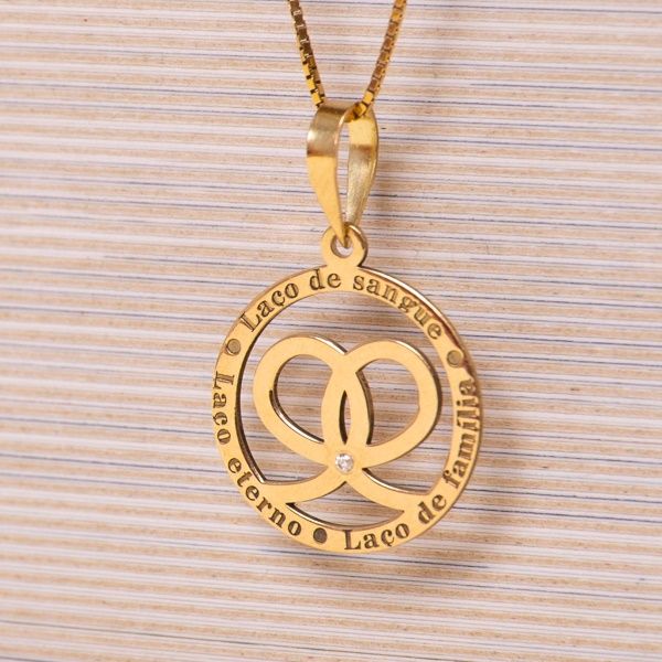 Pingente Laço Que Une 18K e Diamante - AUVP